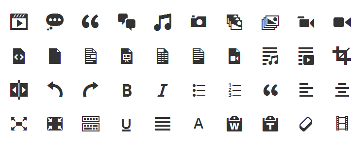 Dashicons is The Official WordPress Admin free icon fonts with 197 Icons