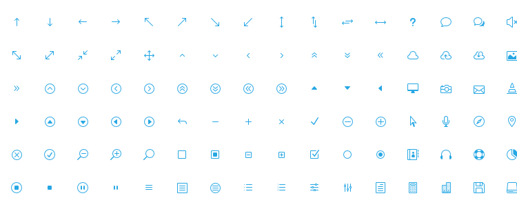 The Elegant Icon Font with 360 Icons