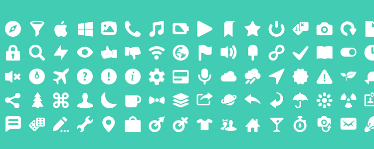 The Icony Icon Font with 100 Icons