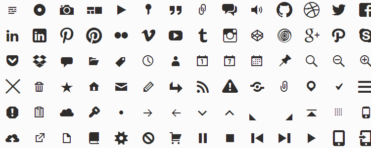 Genericons is An Icon Font from WordPress with 123 Icons