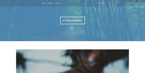 Atmosphere Theme for Tumblr