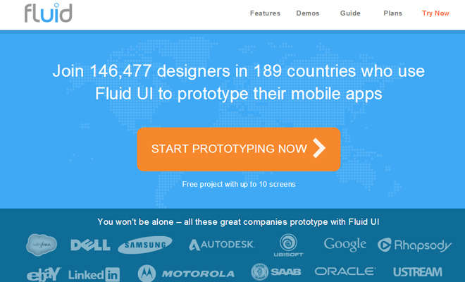 fluid ui website webapp prototyping mockups
