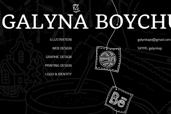 galynka boychuk website portfolio designer