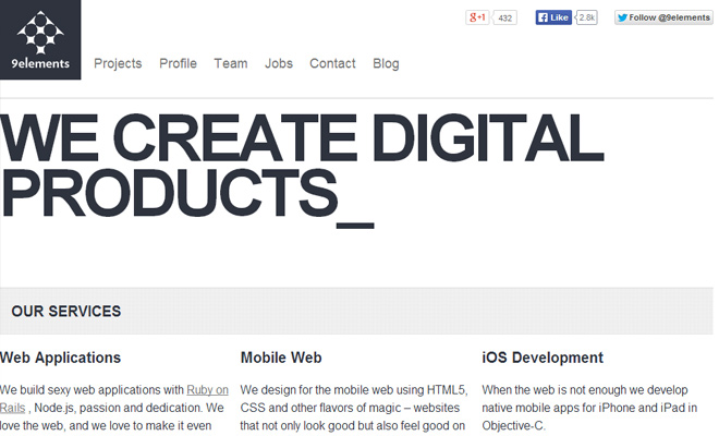 9elements rails developer website layout responsive