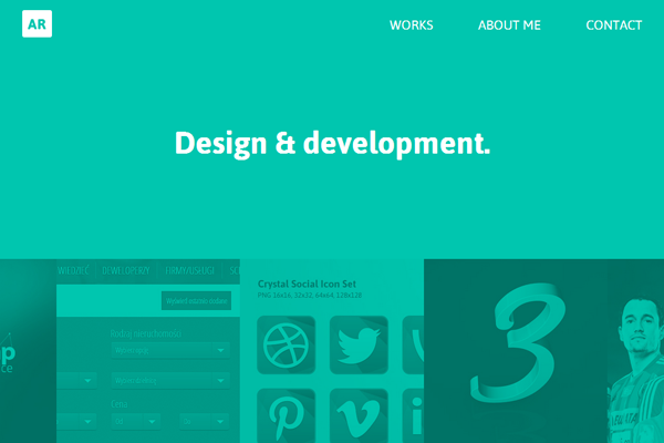 arkadiusz radek website portfolio layout design