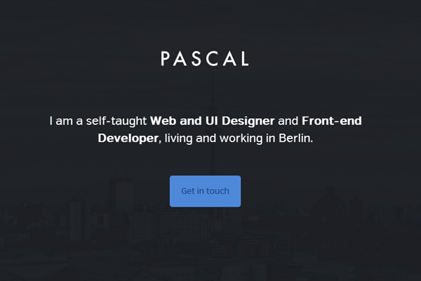 portfolio website layout pascal gartner