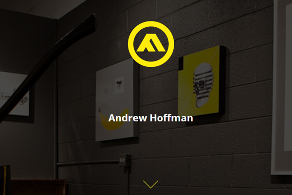 andrew hoffman portfolio website layout