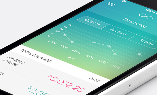 ios7 banking app ui design inspiration