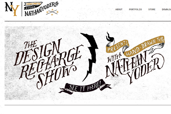 nathan yoder website portfolio layout