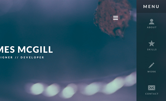 clean personal portfolio james mcgill