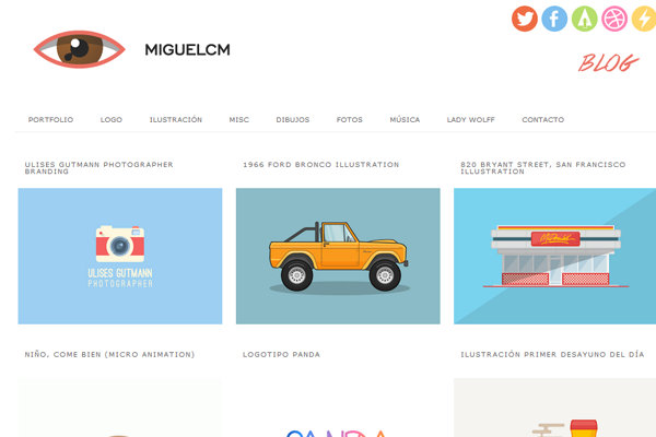 miguel cm portfolio website layout designer