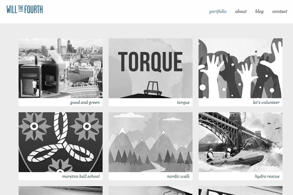 will william gilbert portfolio website layout