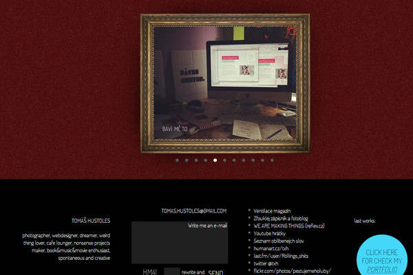 tomas hustoles website dark layout portfolio