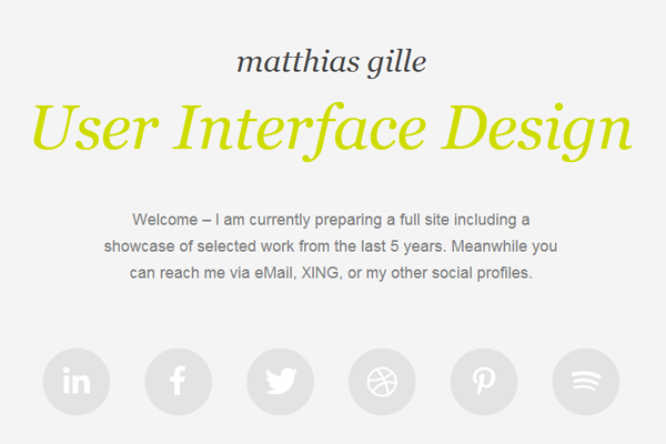 matthias gille website layout portfolio