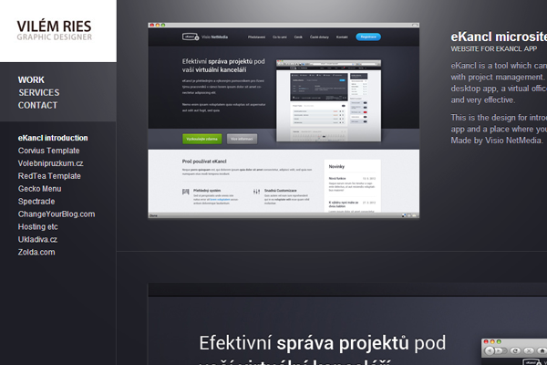 graphic designer portfolio website vilem ries