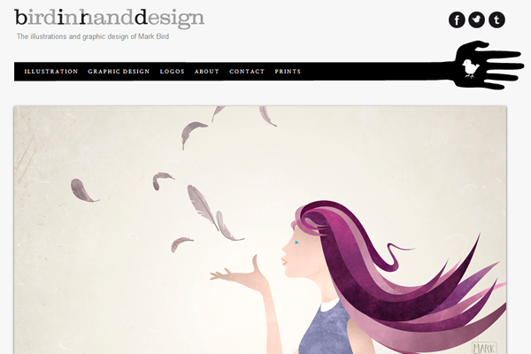 website portfolio layout mark bird illustrator