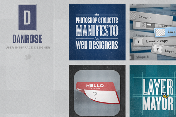 dan rose designer website portfolio