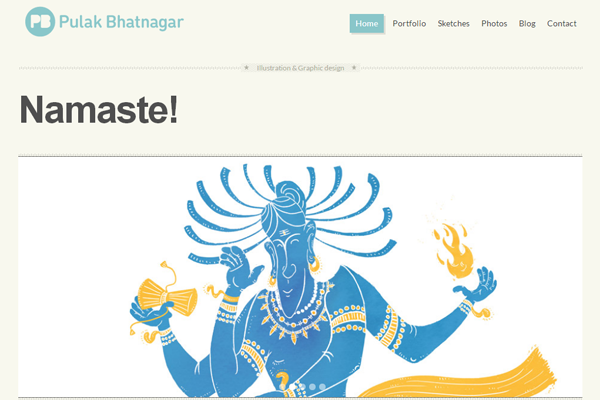 pulak bhatnagar website portfolio layout design