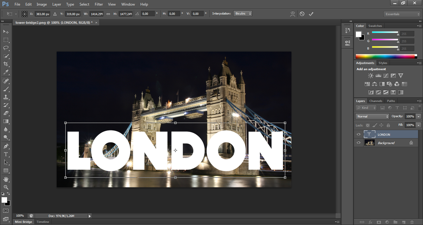 This image represents a view of the Tower Bridge with the word London on it