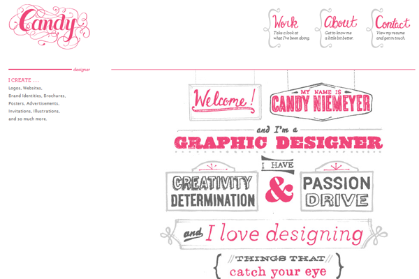 candy niemeyer website portfolio pink design