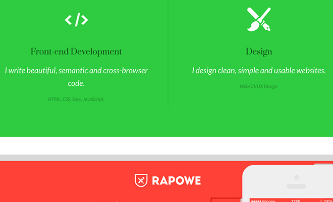 karol krakowiak designer developer animated portfolio website