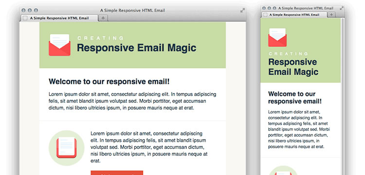 Simple Responsive HTML Email free predesigned