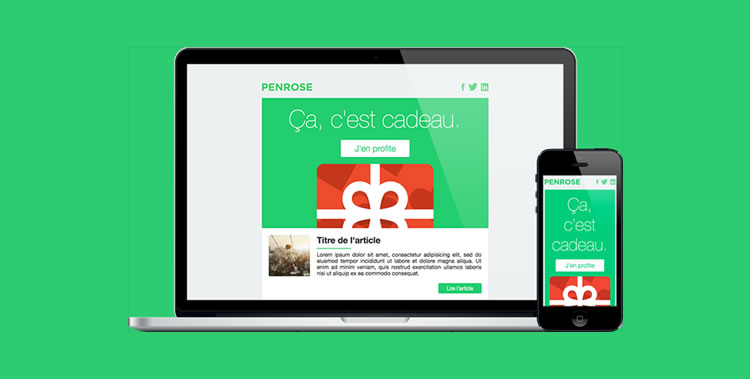  responsive Flat Newsletter template free predesigned