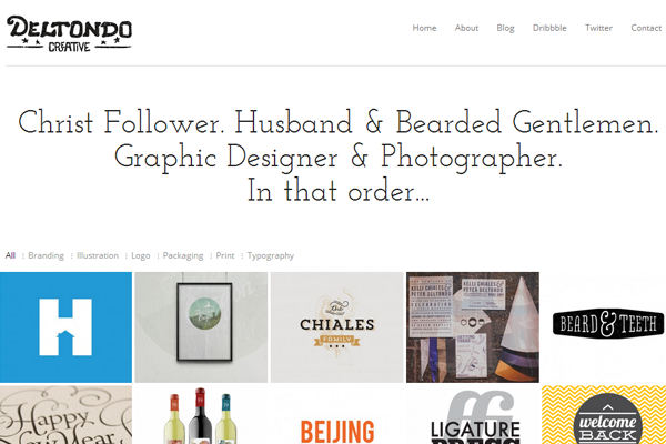peter deltondo website portfolio layout designer