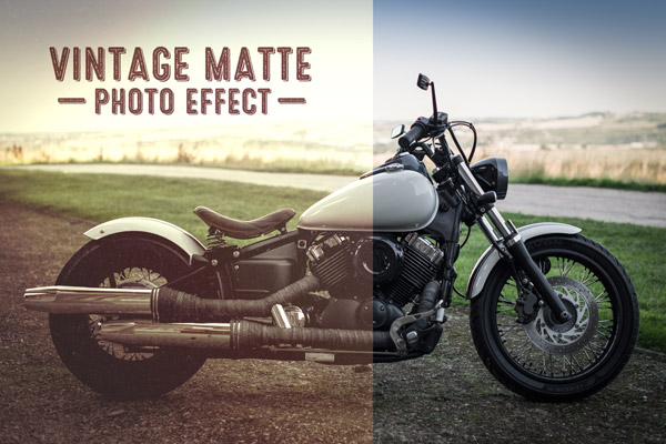 Vintage matte photo effect
