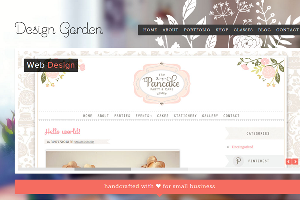 sabrina design garden portfolio website