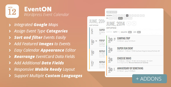 EventOn - WordPress Event Calendar Plugin