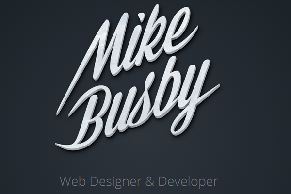 designer developer portfolio layout mike busby