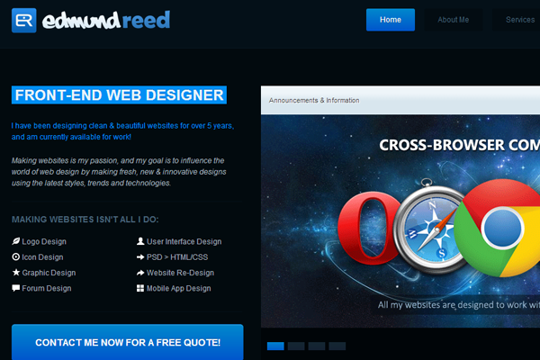 edmund reed website portfolio designer