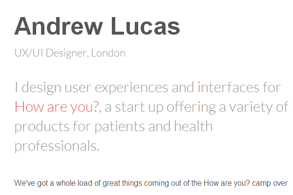 andrew lucas portfolio website andy layout