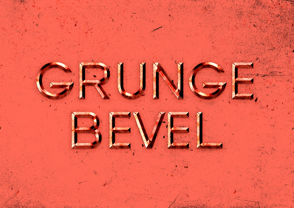 Grunge Bevel Text Effect