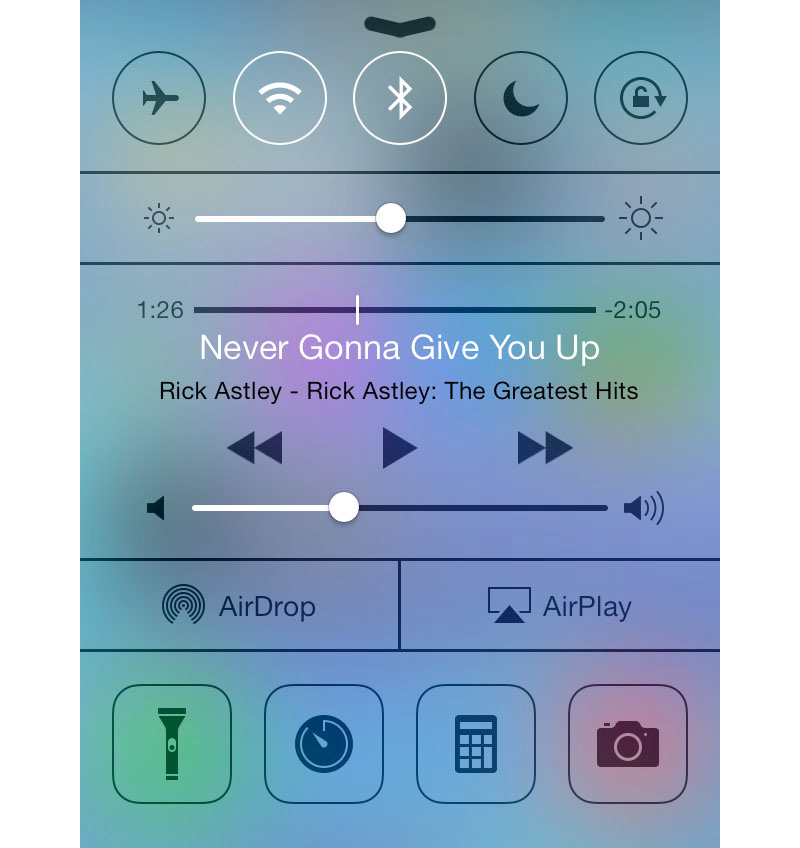 iOS Control Center