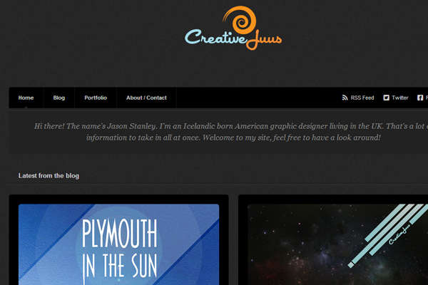 jason stanley website designer portfolio layout