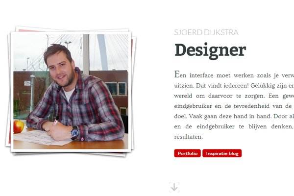 sjoerd dijkstra website portfolio layout design
