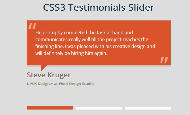 css3 testimonial quotes slider open source snippet