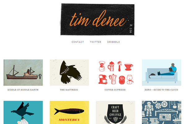 tim denee website layout designer graphics