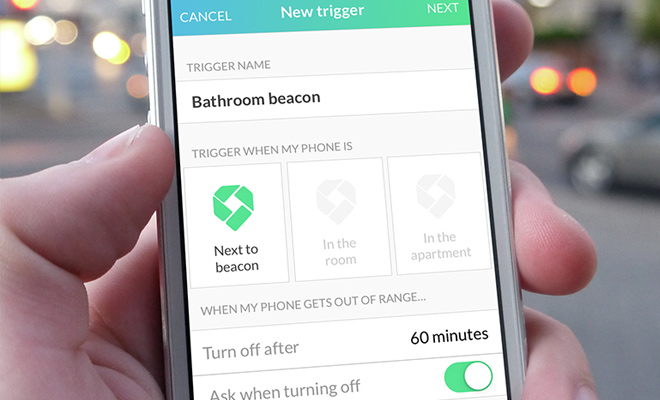 new trigger action iphone app ui