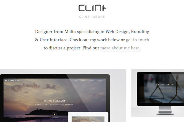 clint tabone website layout designer portfolio