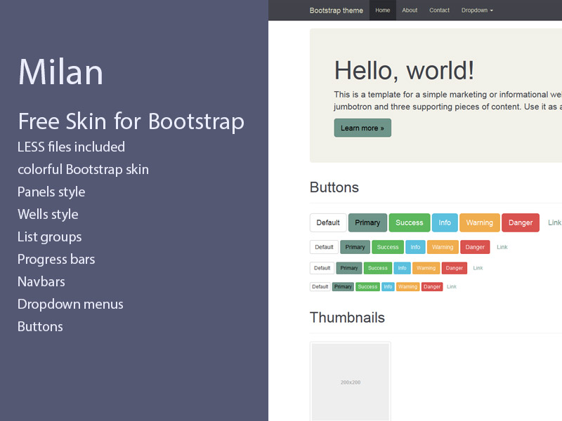 Free Bootstrap Skin