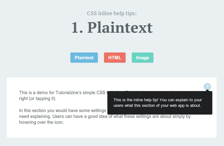 Inline Help Tooltip with CSS