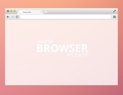 Modern Browser PSD MockUp