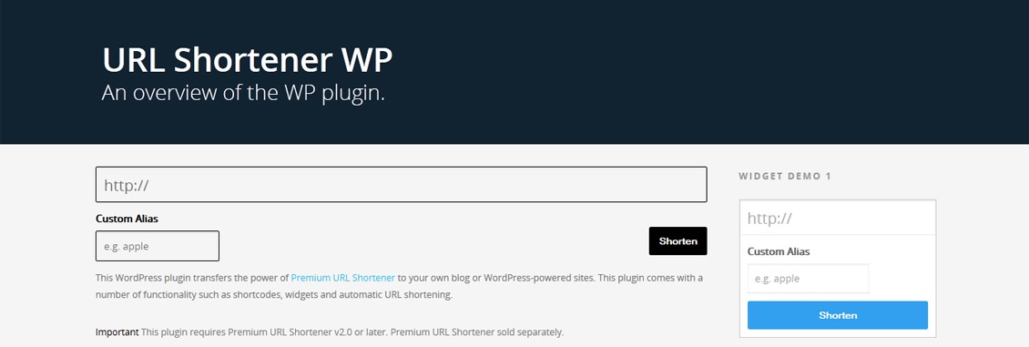 Premium URL Shortener WordPress Plugin