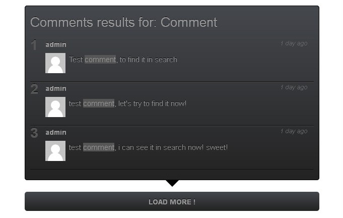 WP Search for Comments