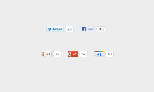Free Facebook Like Buttons PSD
