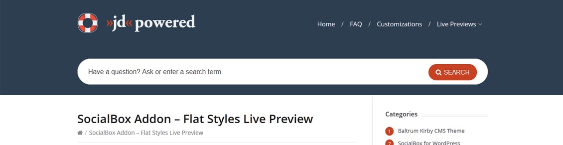 Flat Styles Addon for SocialBox