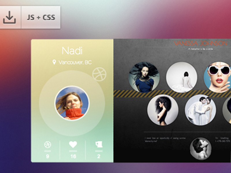 Dribbble Profile web module
